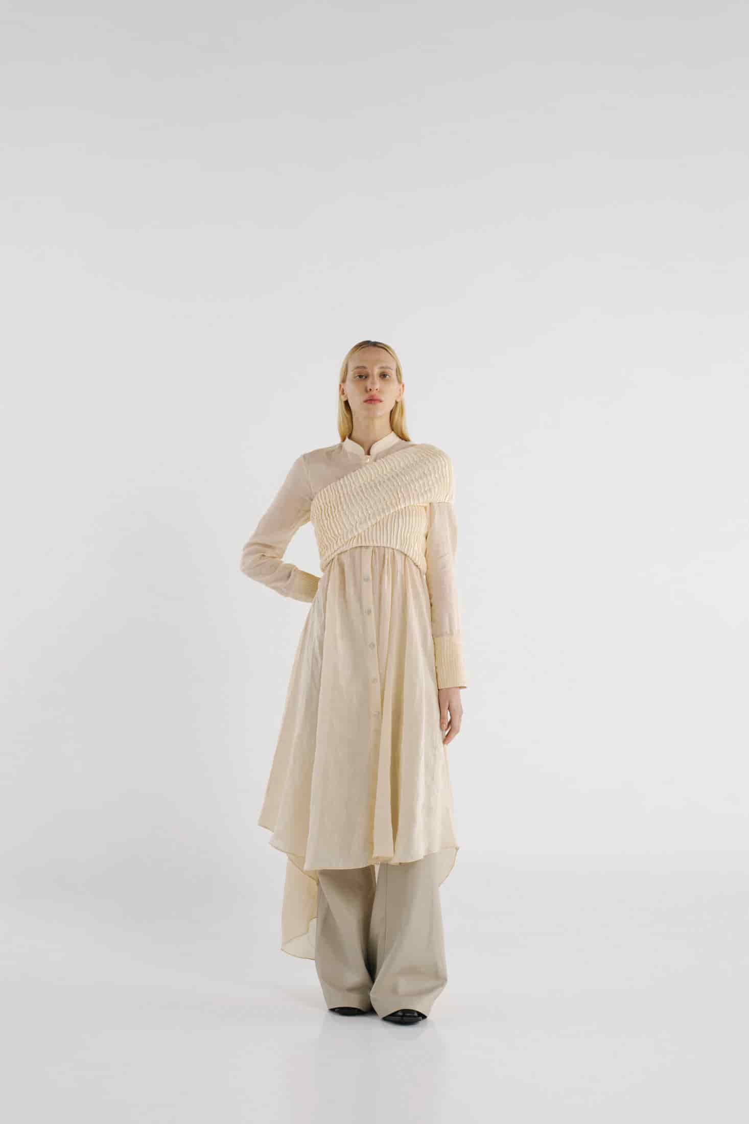 FURROWS SHIRT DRESS TOP - miniatura 13