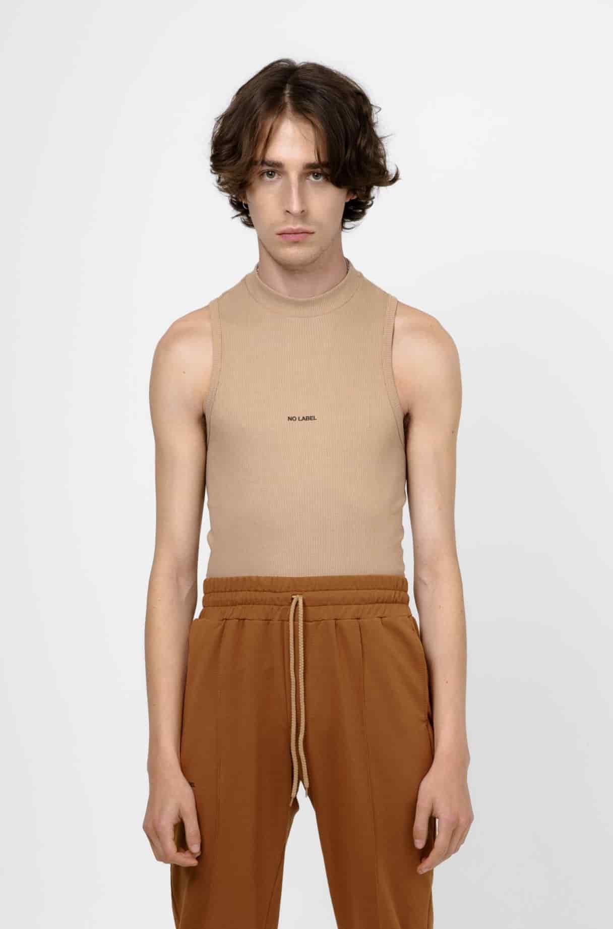 Hi-Neck Tank Top - Nude - miniatura 2