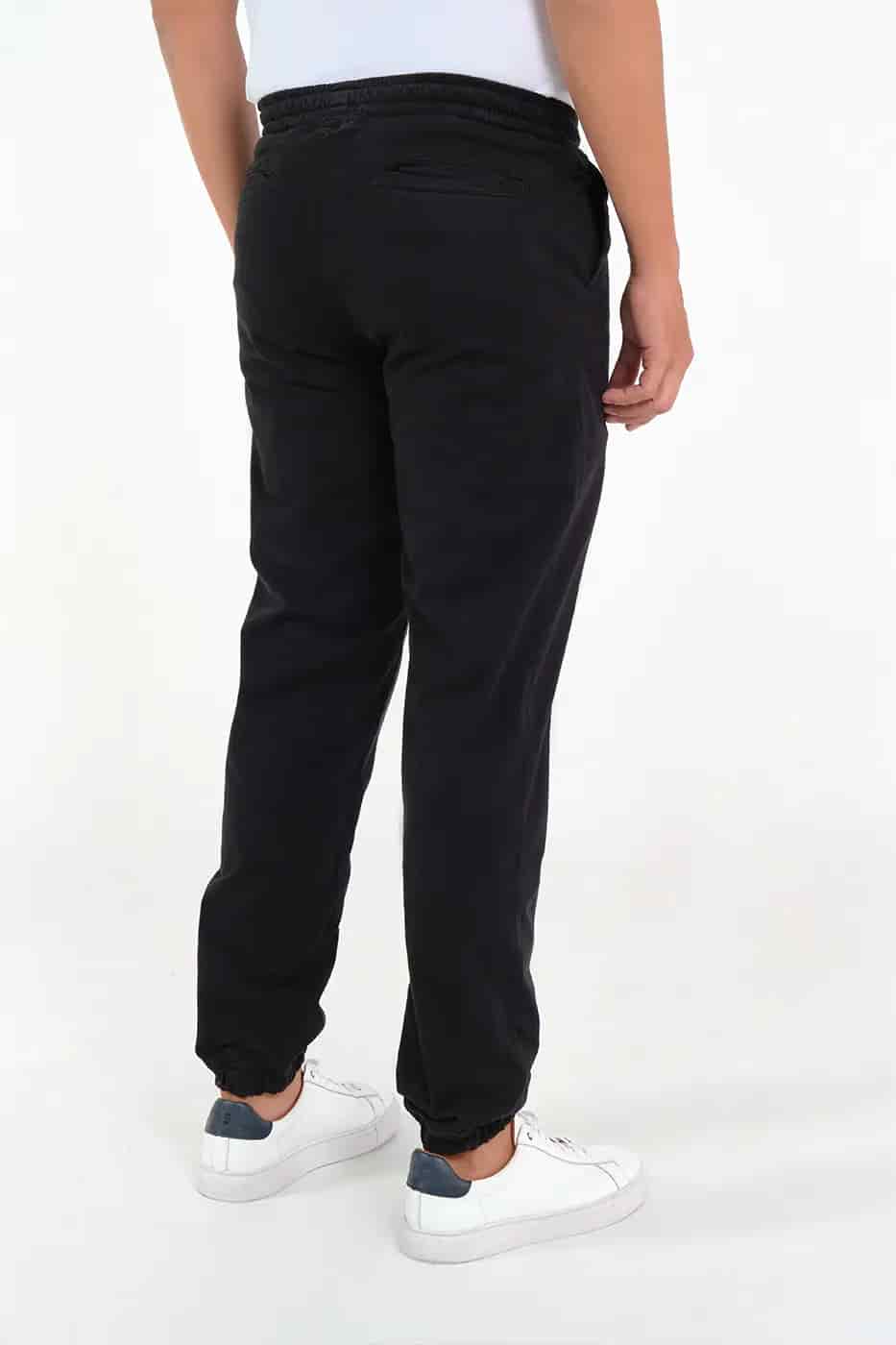 Pantalón Jogger Slim Fit Mezcla Algodón Negro - miniatura 2