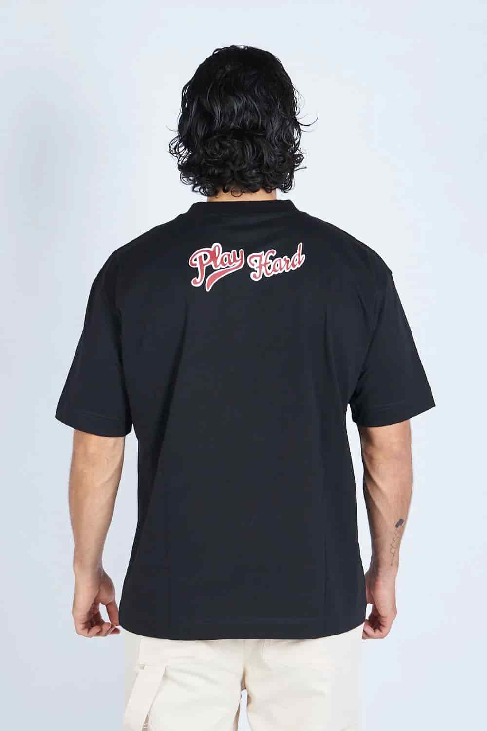 Camiseta oversize PLAY HARD NEGRO | DROP 03 | - miniatura 4