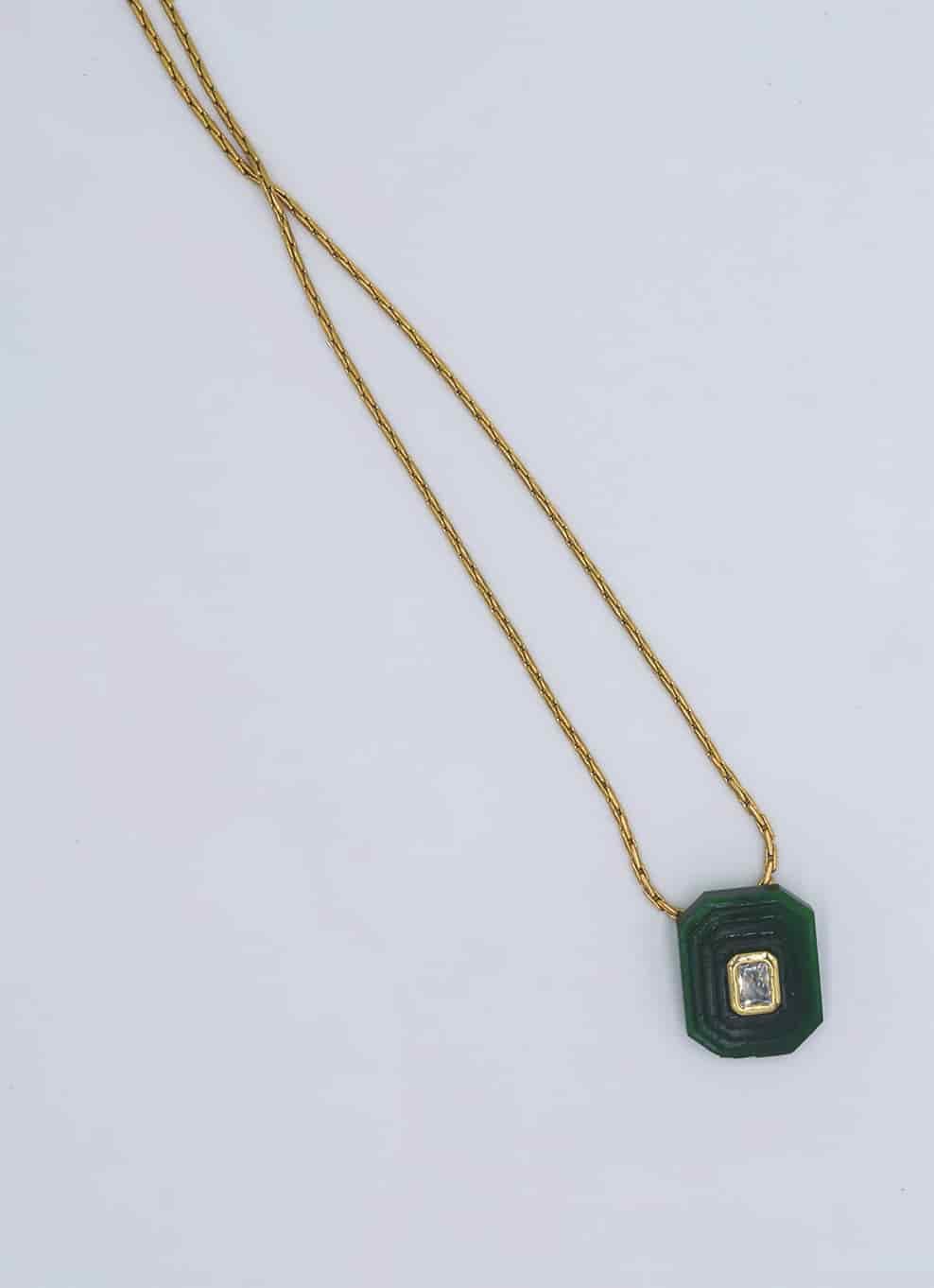 OTTAGONO - GREEN NECKLACE - miniatura 3