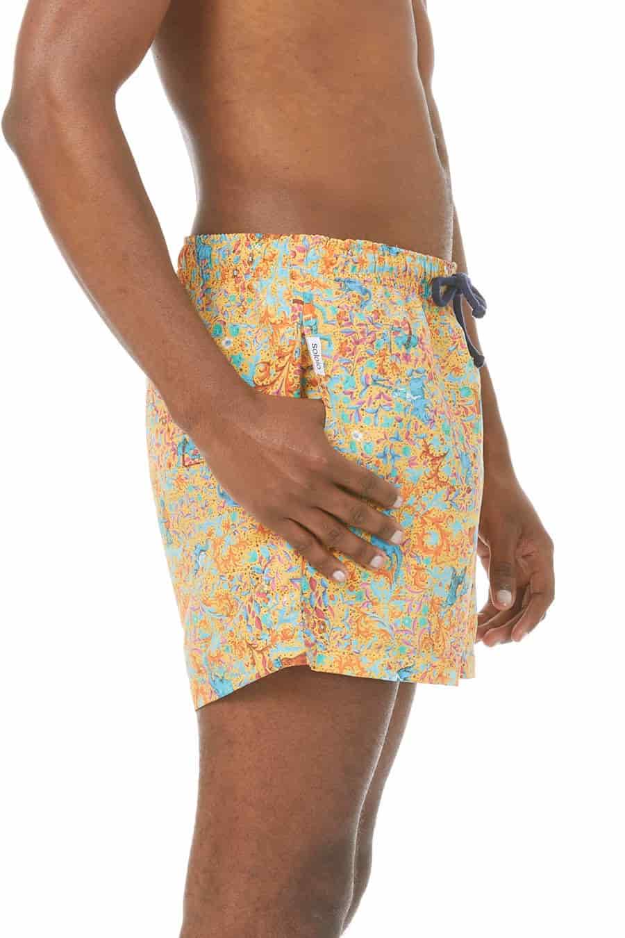 Men's swim trunk lorenzo yellow - miniatura 6