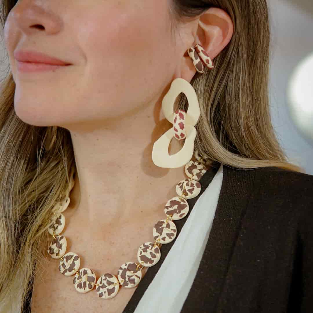 Aretes Iris Cow Print - miniatura 1