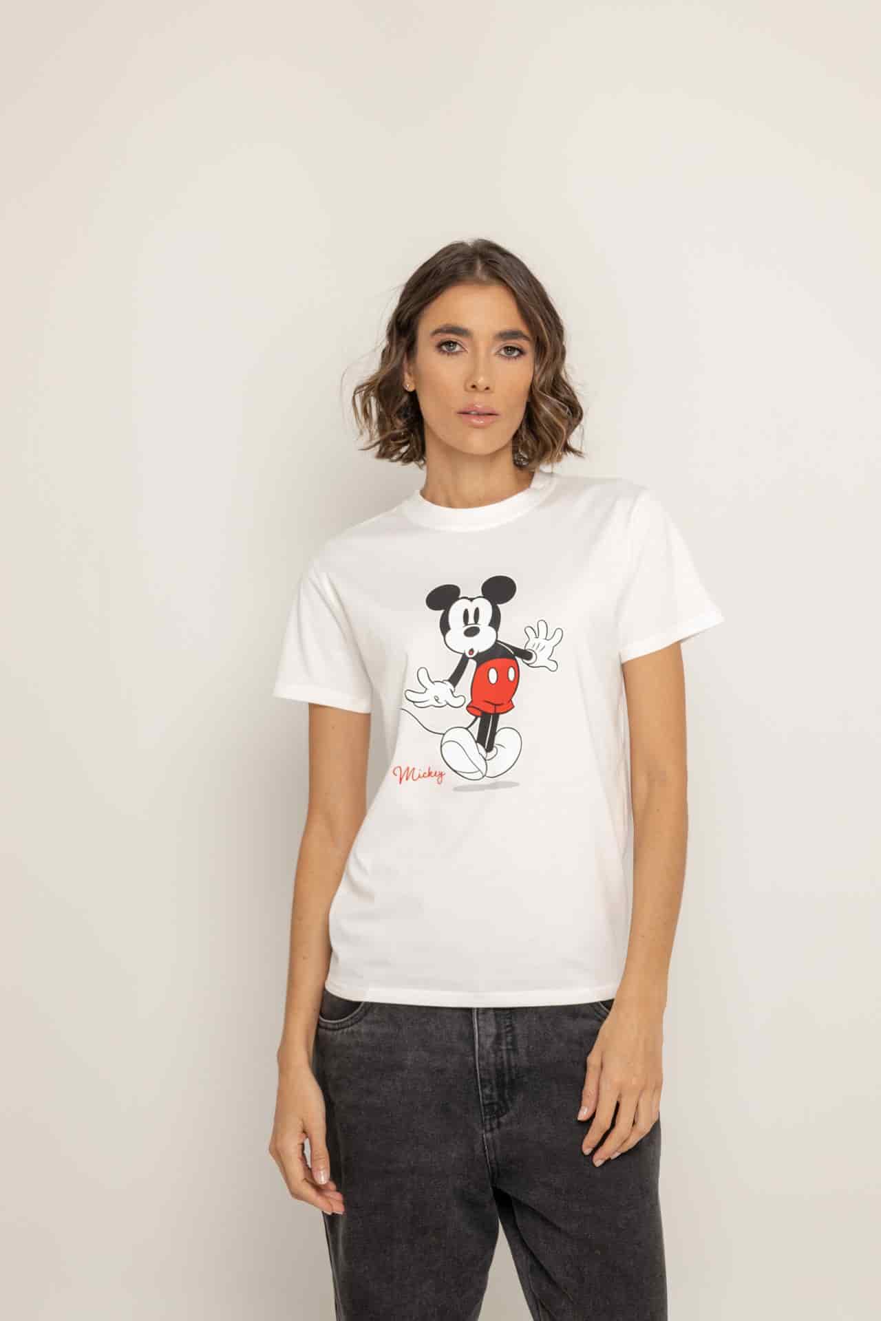 T-Shirt Blanca Mickey Mouse - miniatura 3