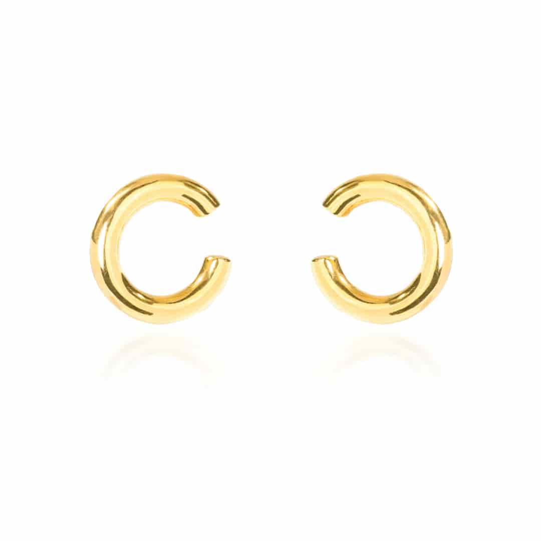 SET DE DOS SMALL MOON EAR CUFF GOLD - miniatura 1
