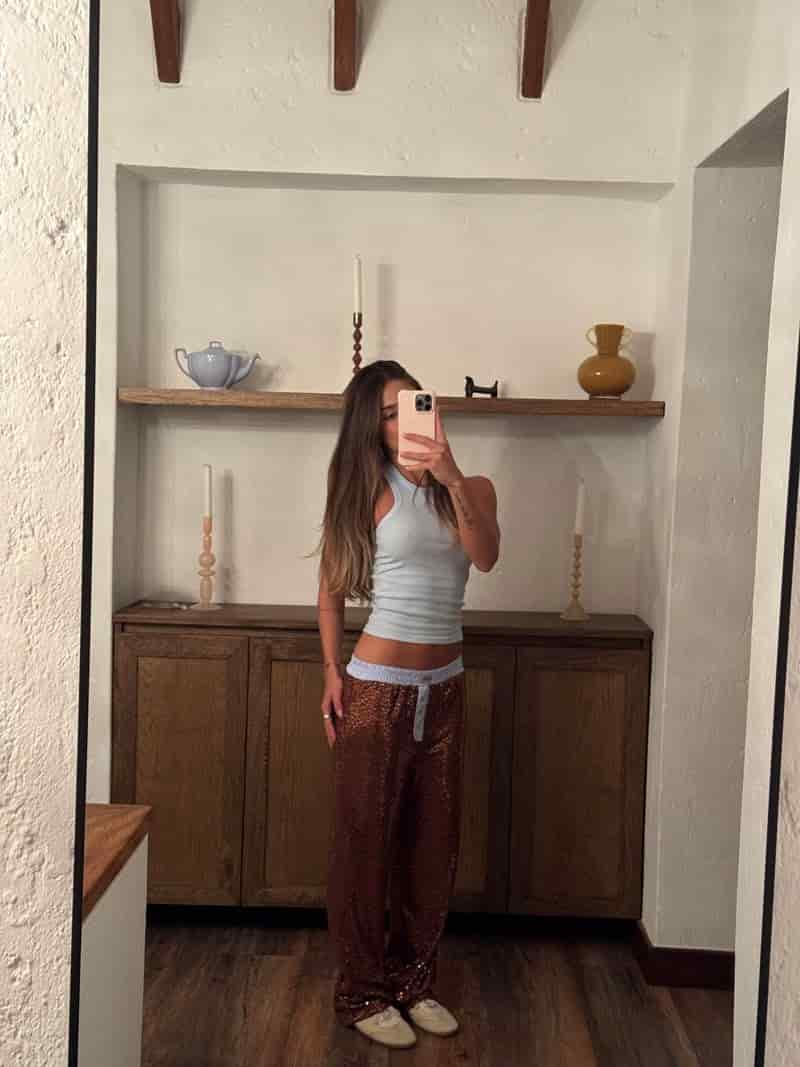 Pantalón lentejuelas Stardust + Tank Top Esqueleto - miniatura 4