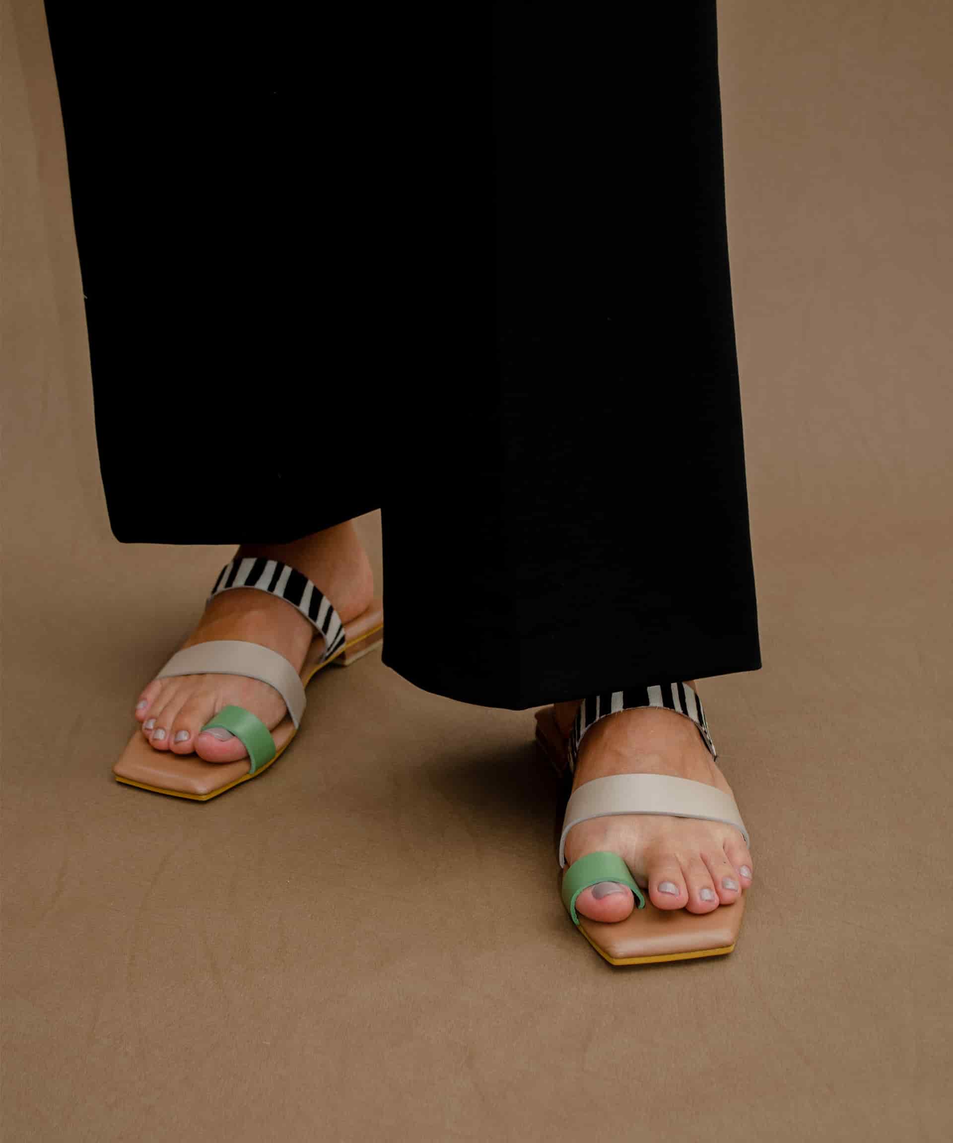 The Ocaso sandal – verde/taupe – edición limitada - miniatura 4