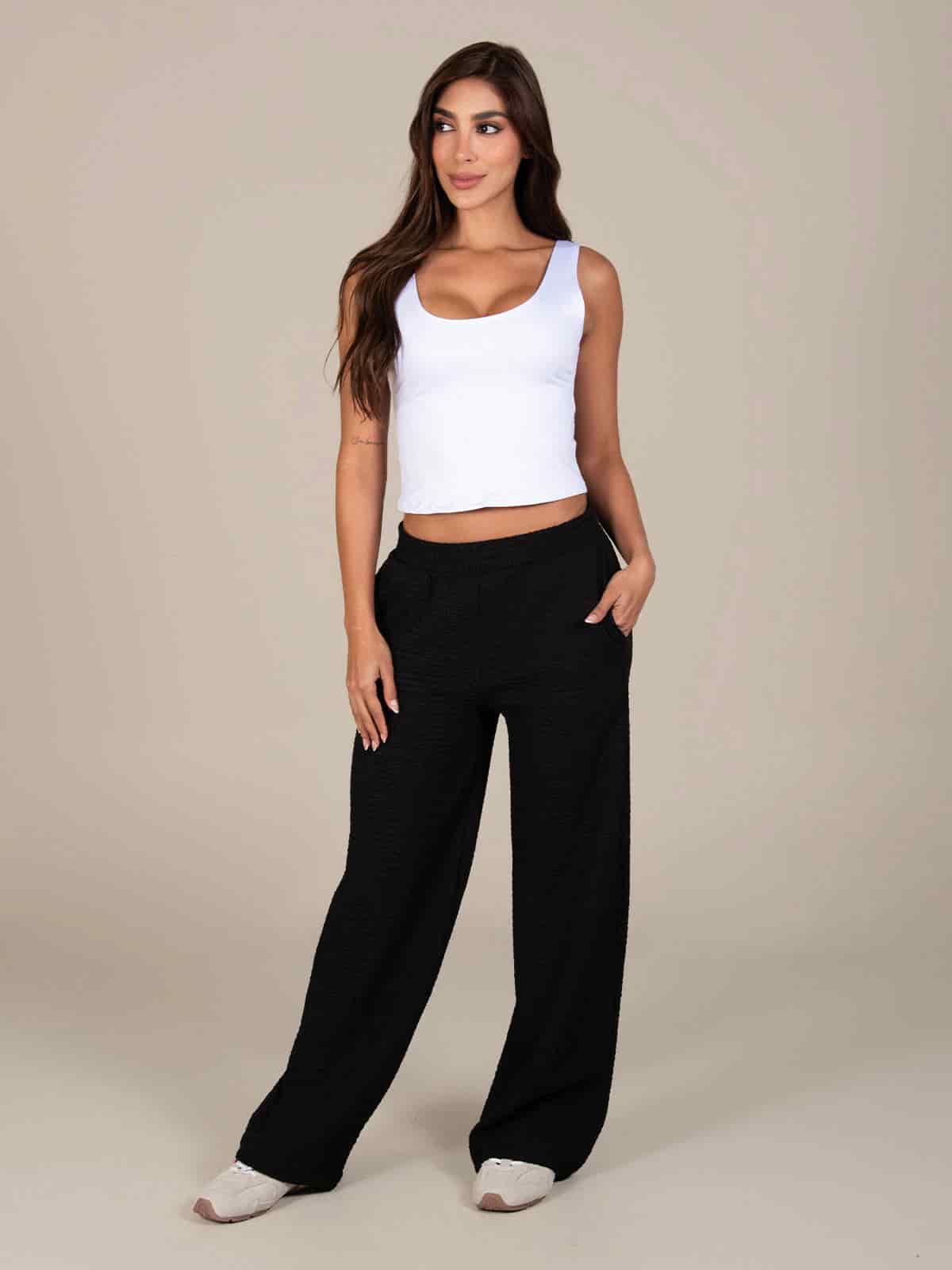 Pantalon alena leyva negro - miniatura 2