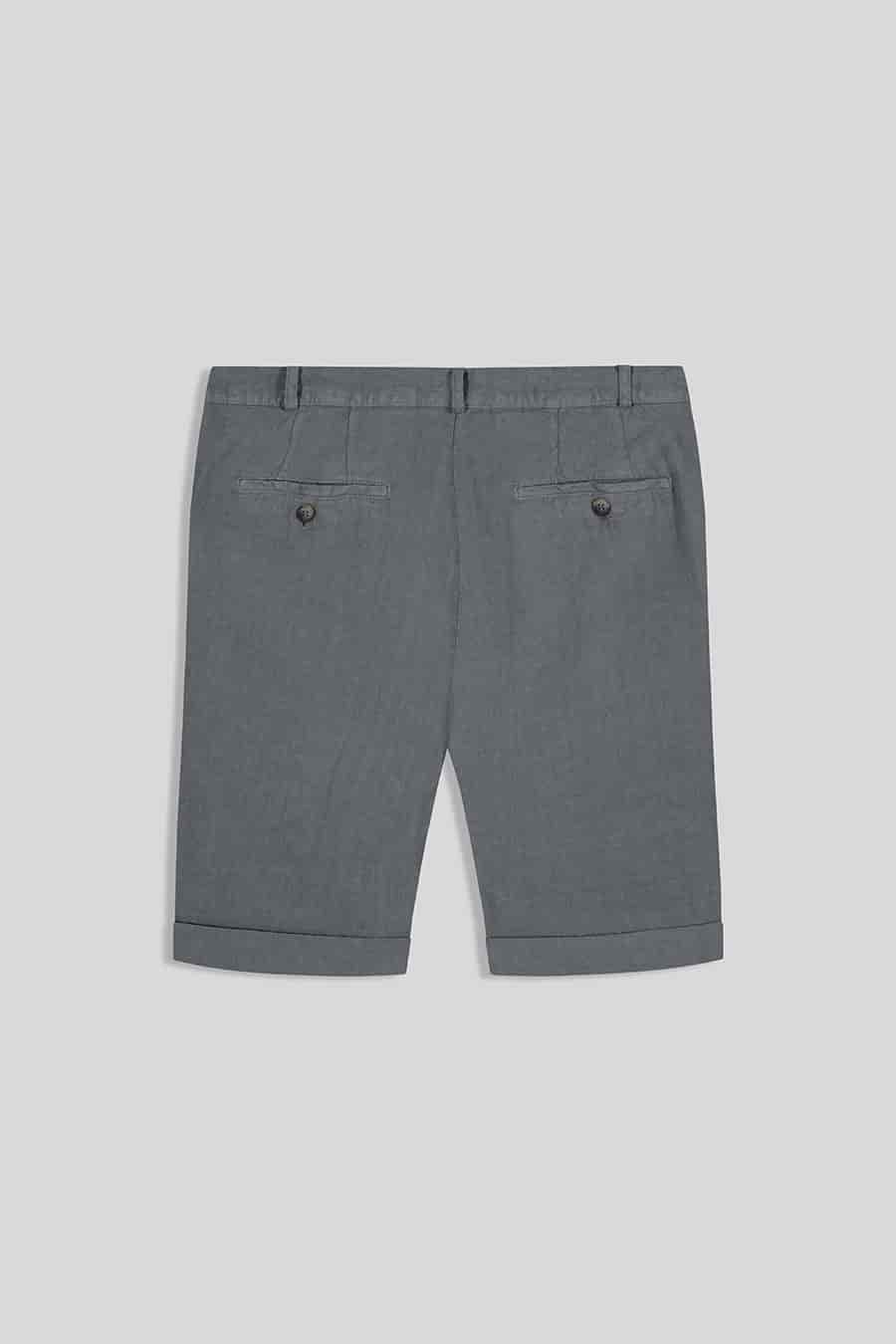 Men's linen bermuda grey - miniatura 3