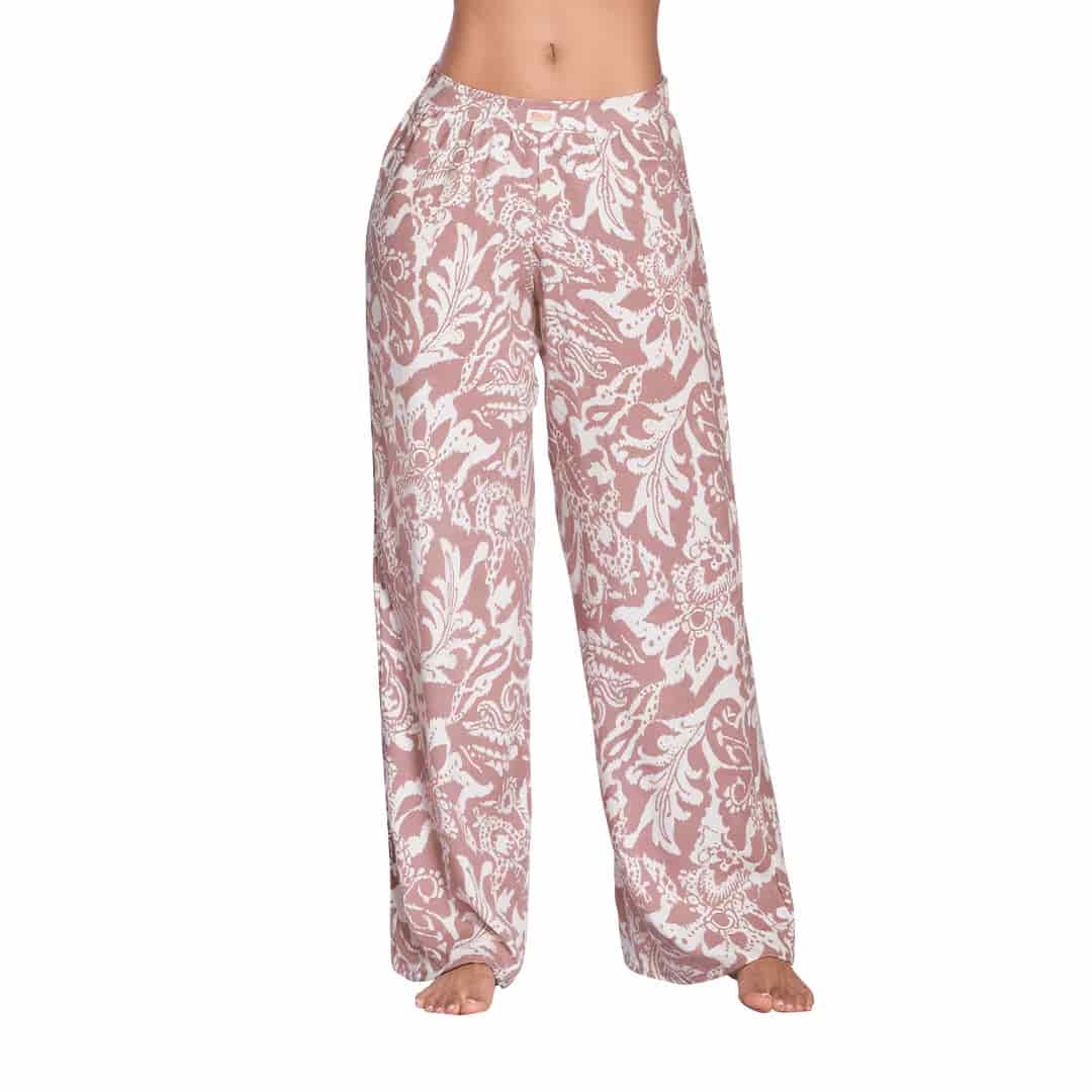 PANTALÓN ELABORADO EN CHALIS CON BOTA AMPLIA - miniatura 2