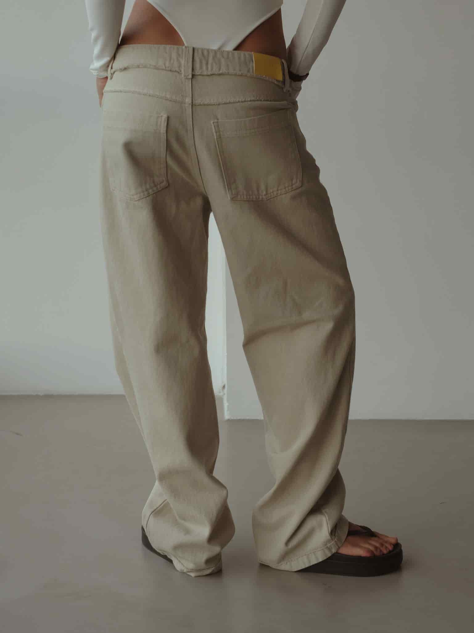 SPLIT LEG STRAIGHT JEAN - ASH - miniatura 7