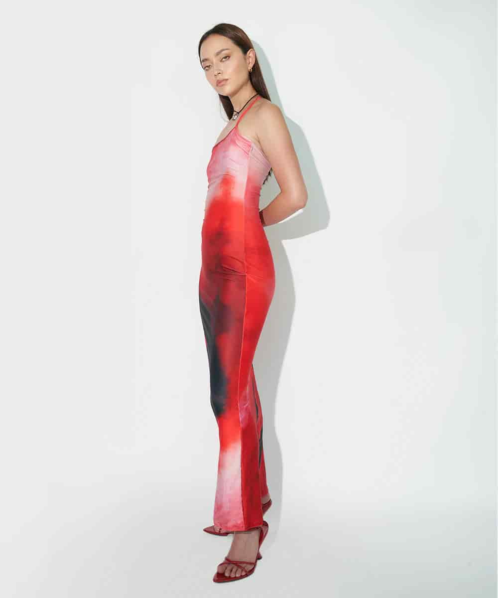 Maxi Dress in Rose Red - miniatura 1