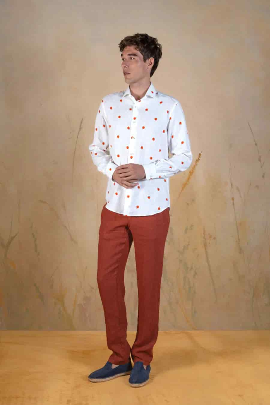 Higuera linen shirt white - miniatura 1