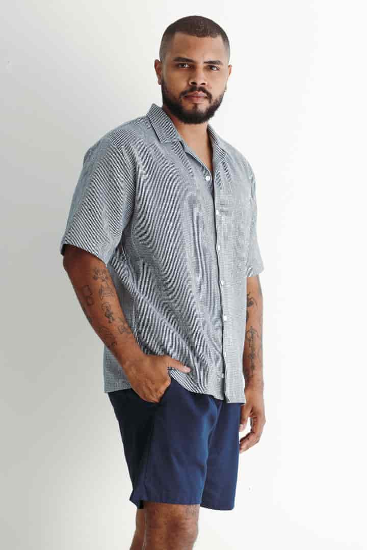 Short lino azul - miniatura 6