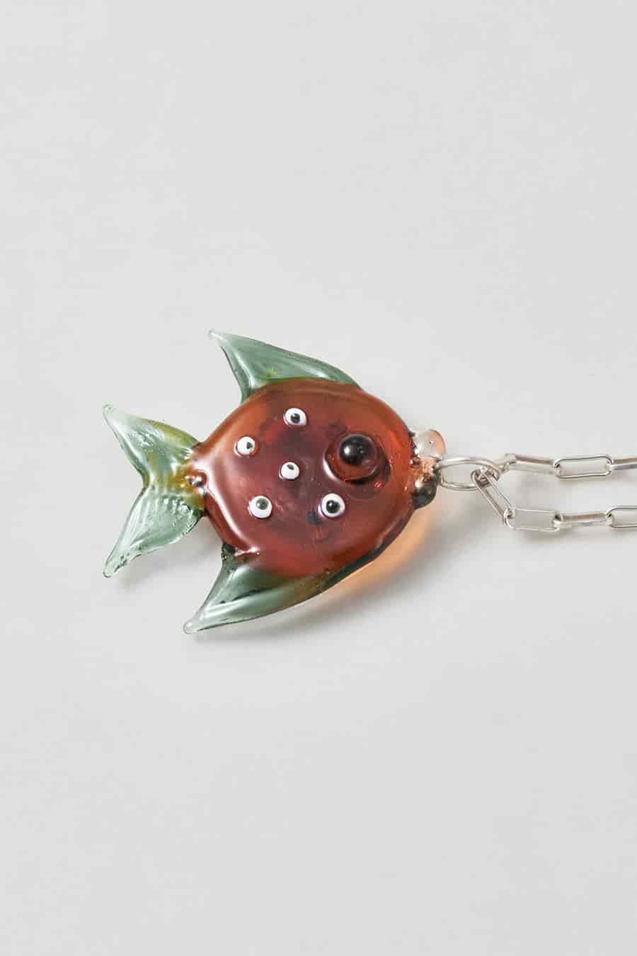 Cadena nemo plata y vidrio - miniatura 1