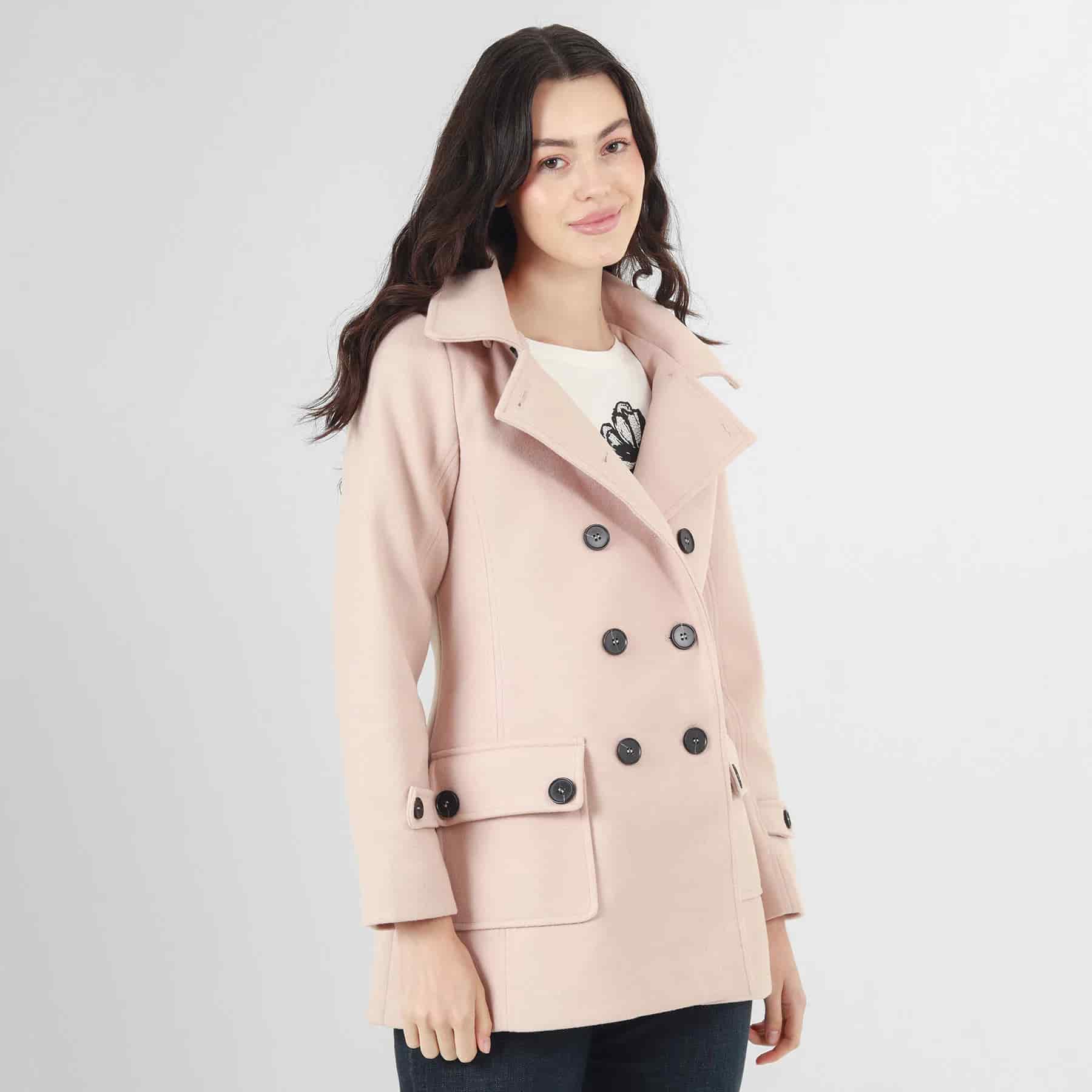 Chaqueta abrigo trench cruzado cuello solapa con capucha - miniatura 11