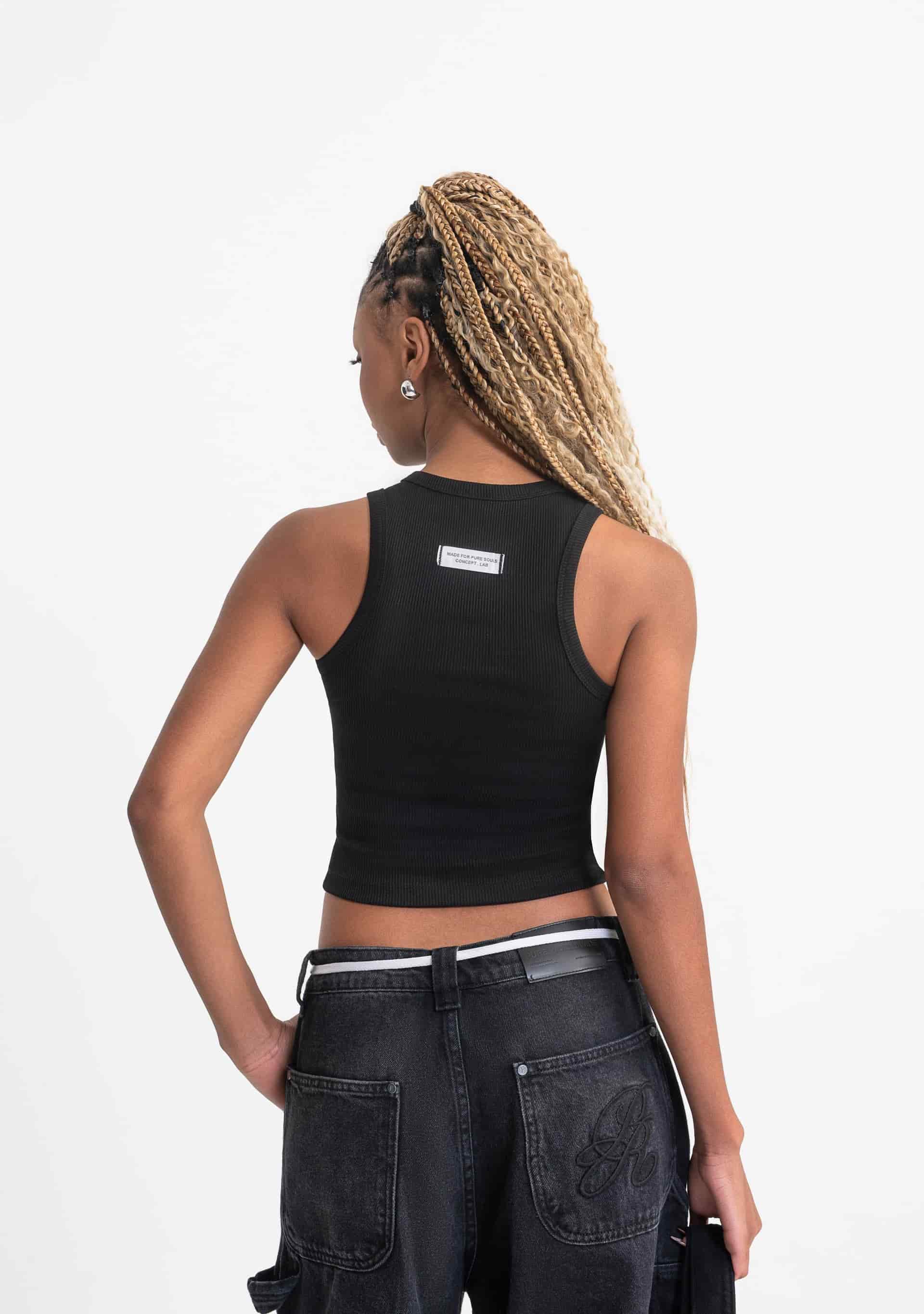 Rustic black tank top - miniatura 7