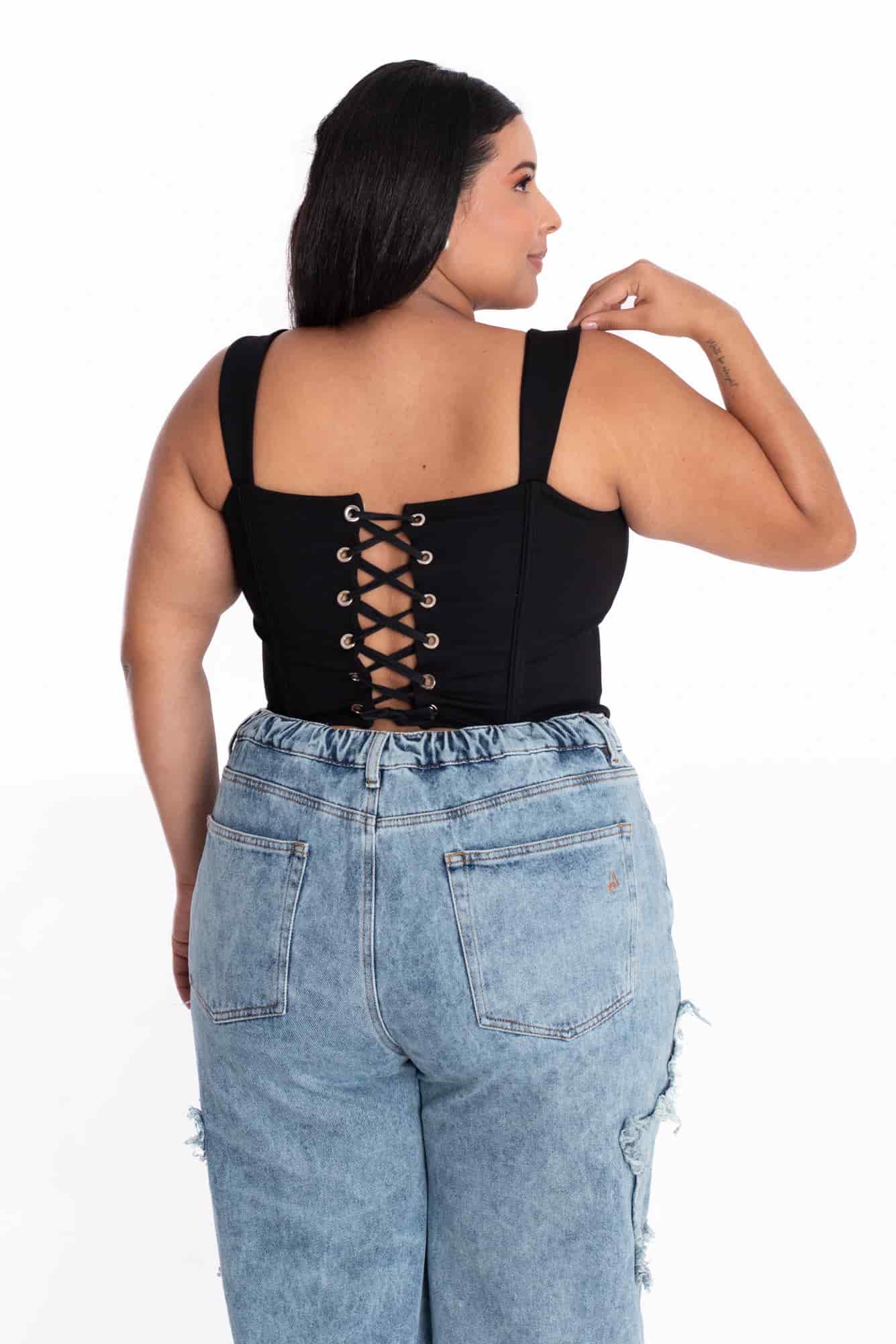 Crop Top Simona Negro - miniatura 16