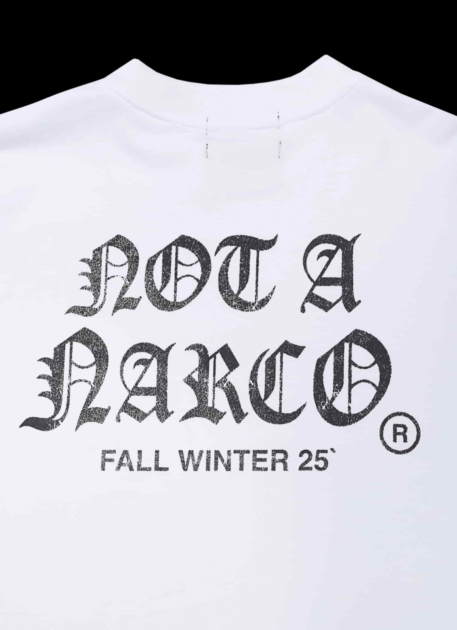 NOT A NARCO FW25 WHITE T-SHIRT - miniatura 5