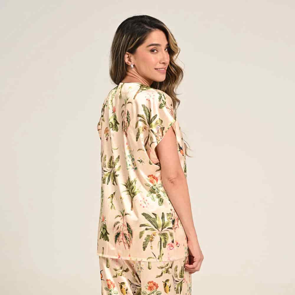 Camisa Manga Corta Silueta Suelta Estampado Amazonas - miniatura 2