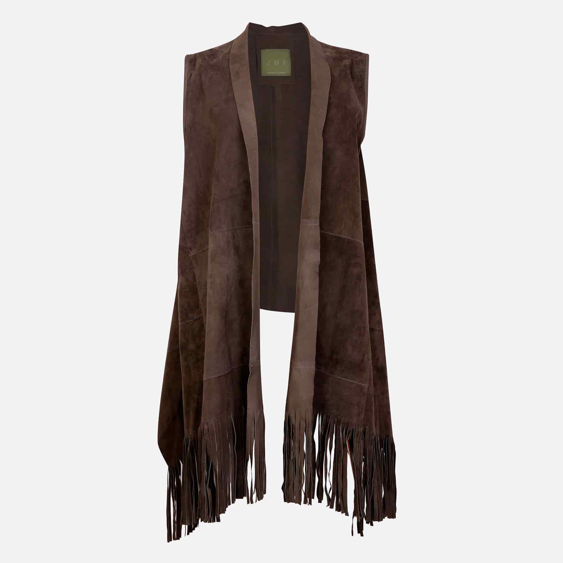 CLARISA FRINGED VEST - miniatura 1
