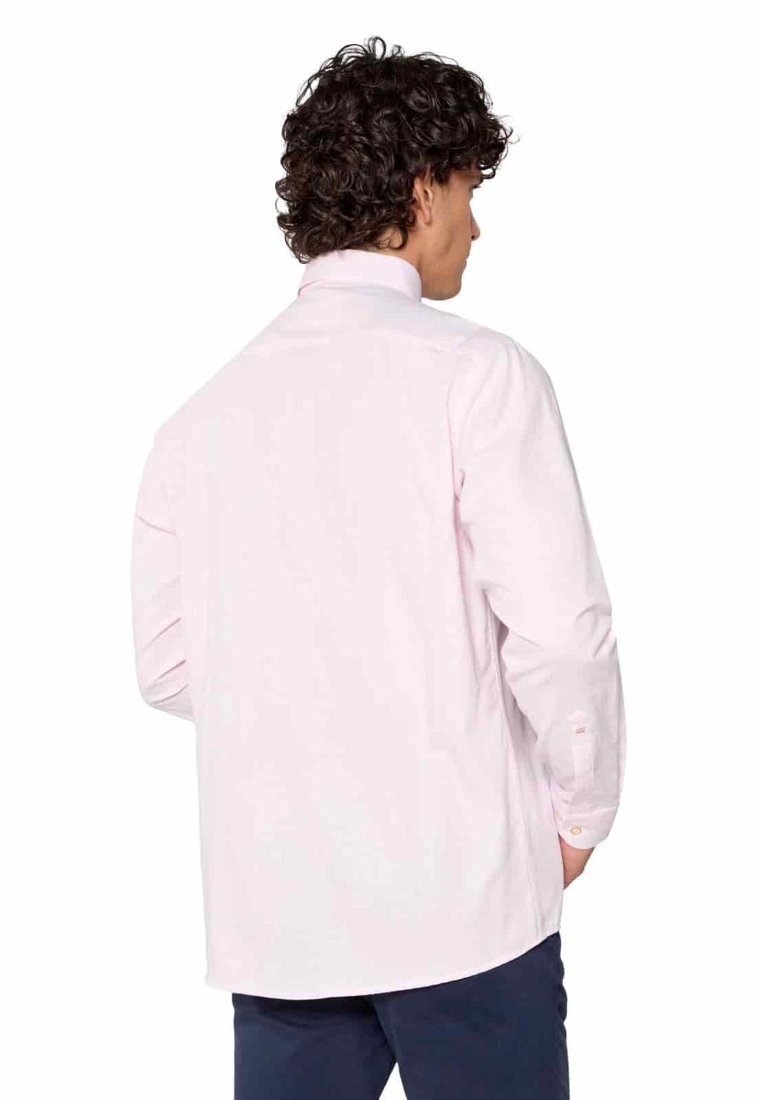 Camisa Manga Larga Oxford Premium Rosada - miniatura 3