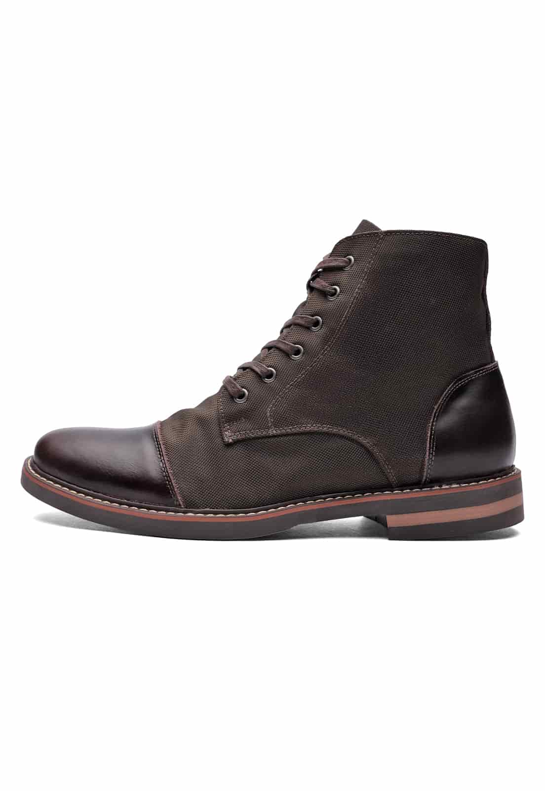 Botas cafes en lona y cuero - miniatura 2
