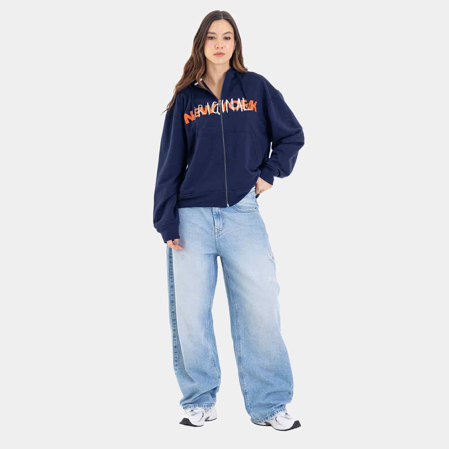 Zip Hoodie Regular Fit Dark Blue - miniatura 12
