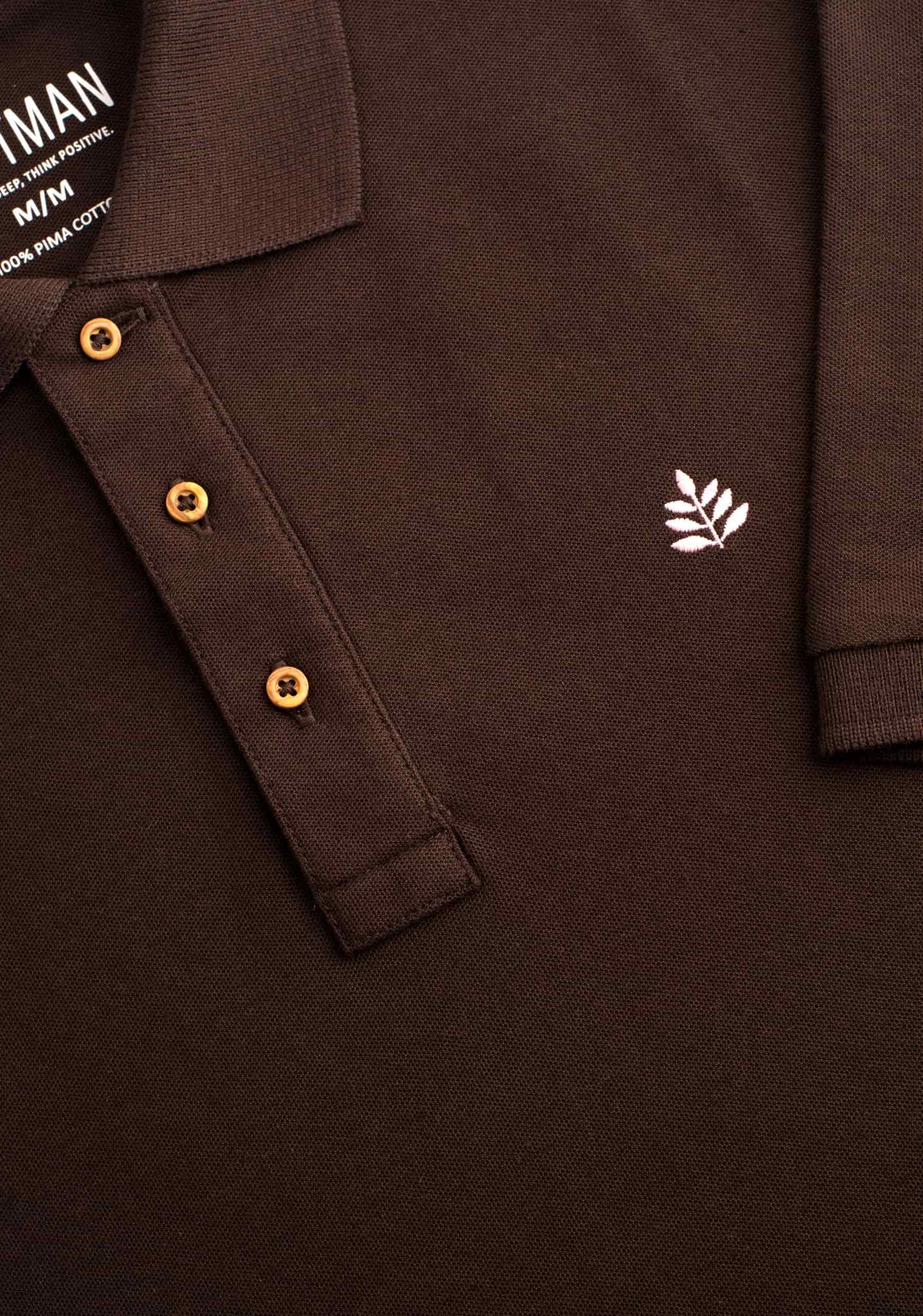 Camiseta Polo H Unicolor L-Ros Café Osc - miniatura 7