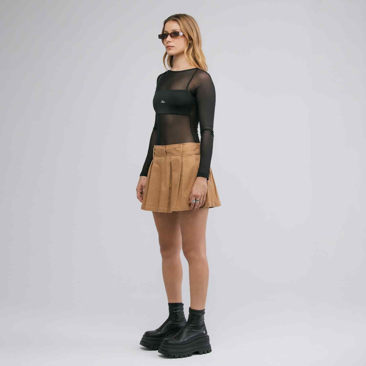Bandeau Mesh Bodysuit - Black - miniatura 8