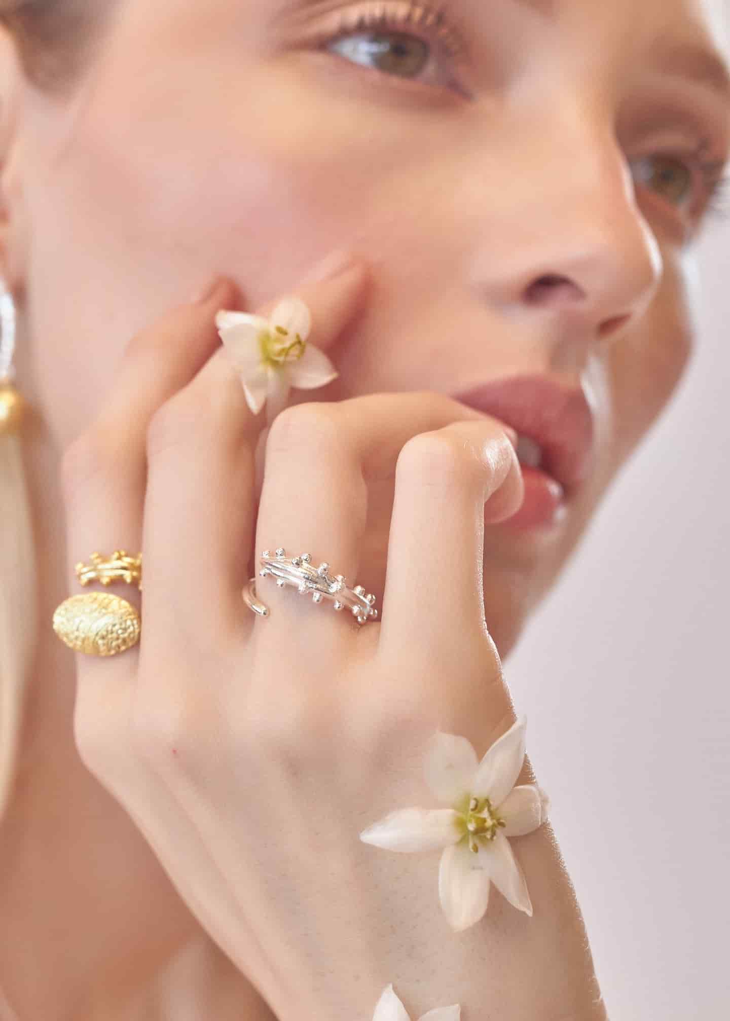 Anillo Earcuff Estambre Plata - miniatura 1