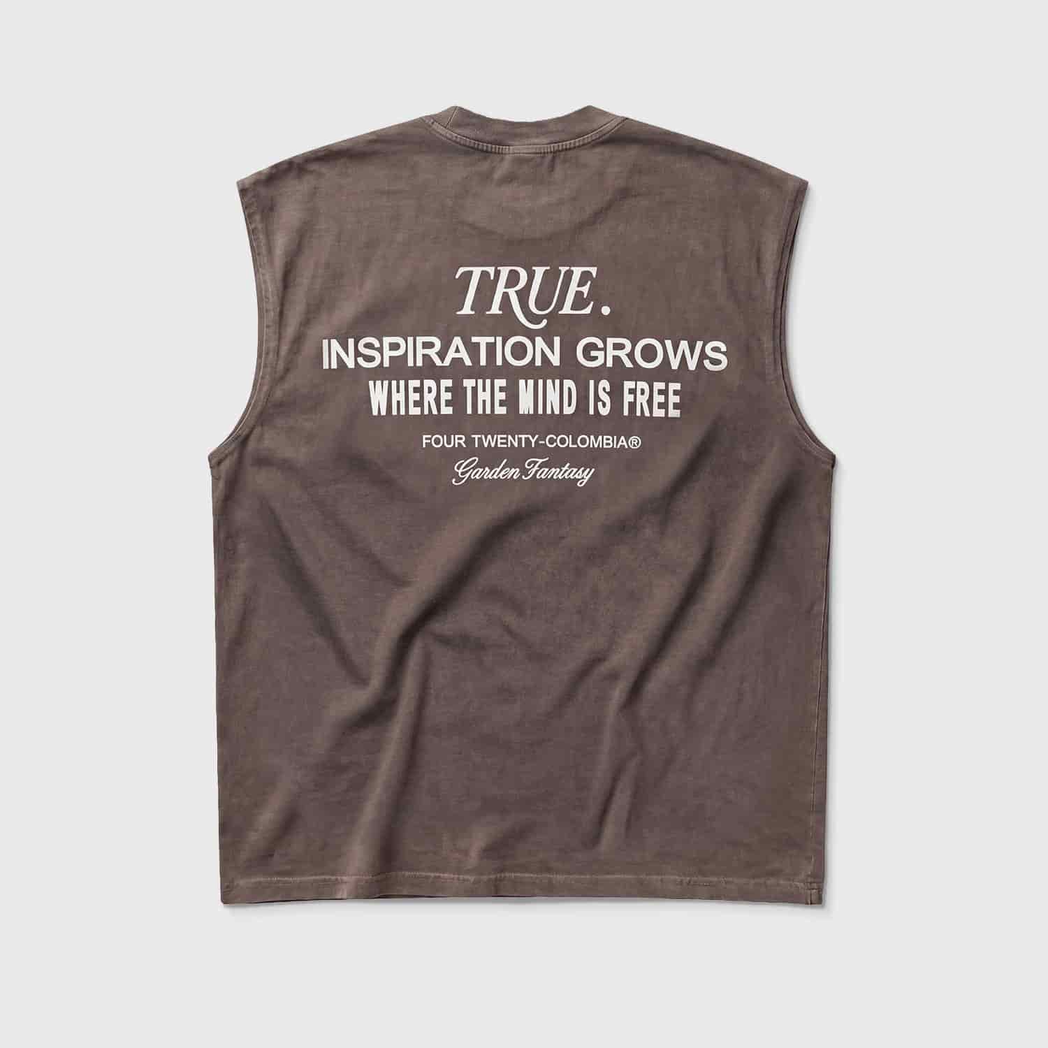 Garden Sleeveless Tee - Washed Brown - miniatura 2