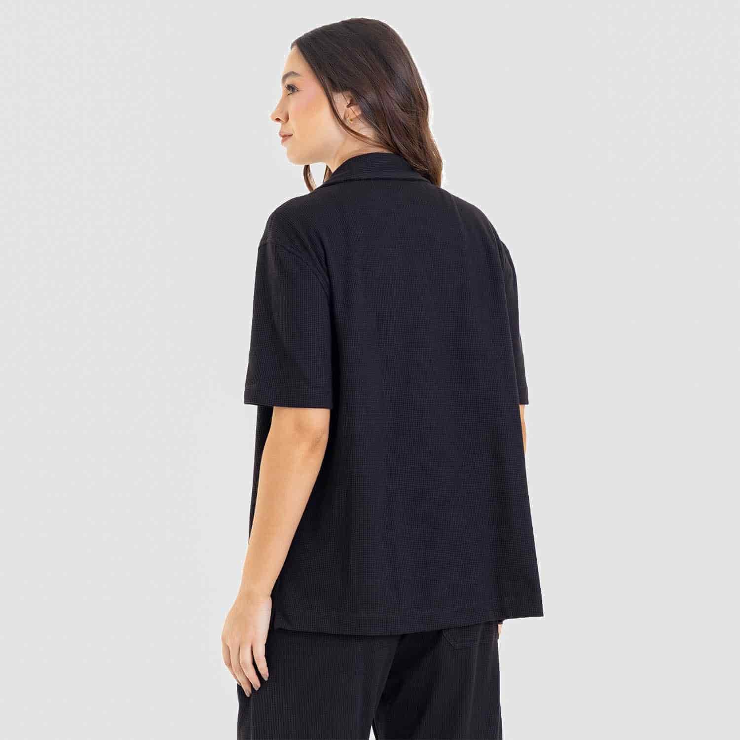 Relaxed Short Sleeve Shirt Black - miniatura 13