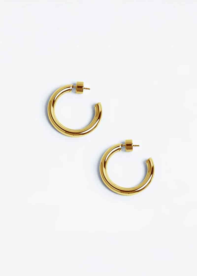 Small Chunky Hoops Plateado - miniatura 4