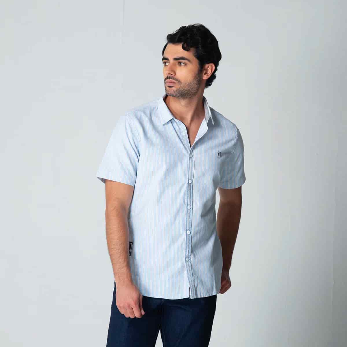 Camisa Slim Manga Corta Caleb - miniatura 3