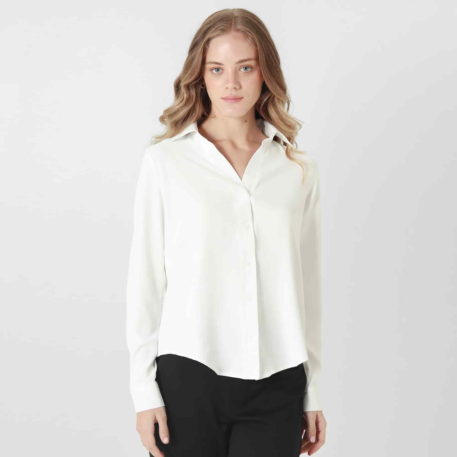 Camisa Cuello Camisero Manga Larga - miniatura 7