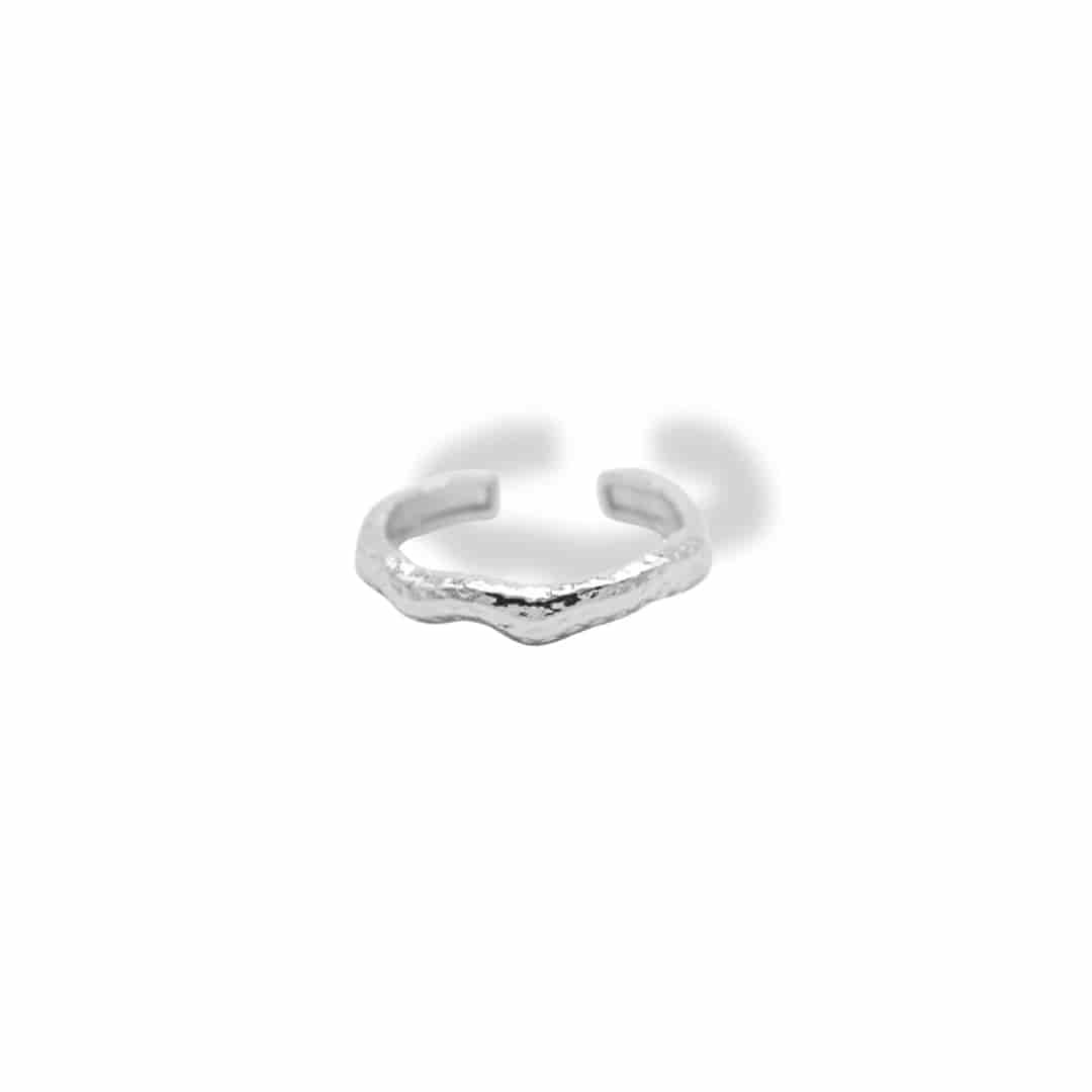 Anillo angosto con textura de piña - miniatura 2