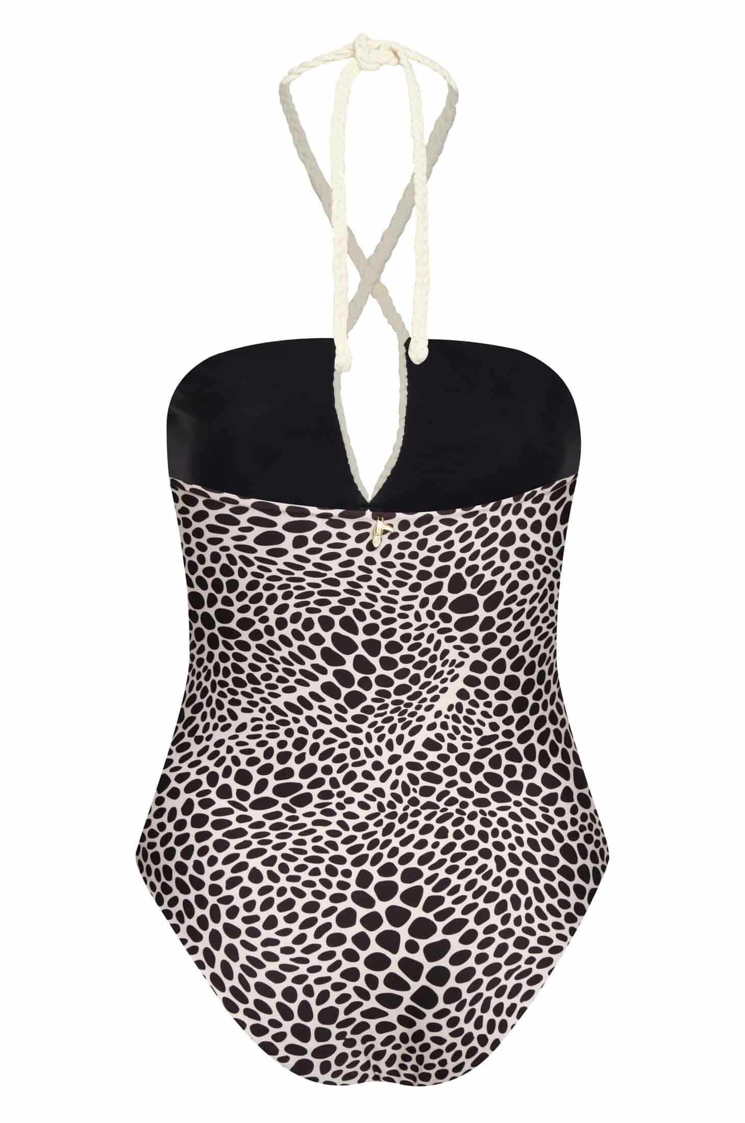 Saint Tropez One Piece / Ivory & Black Animal Print - miniatura 3