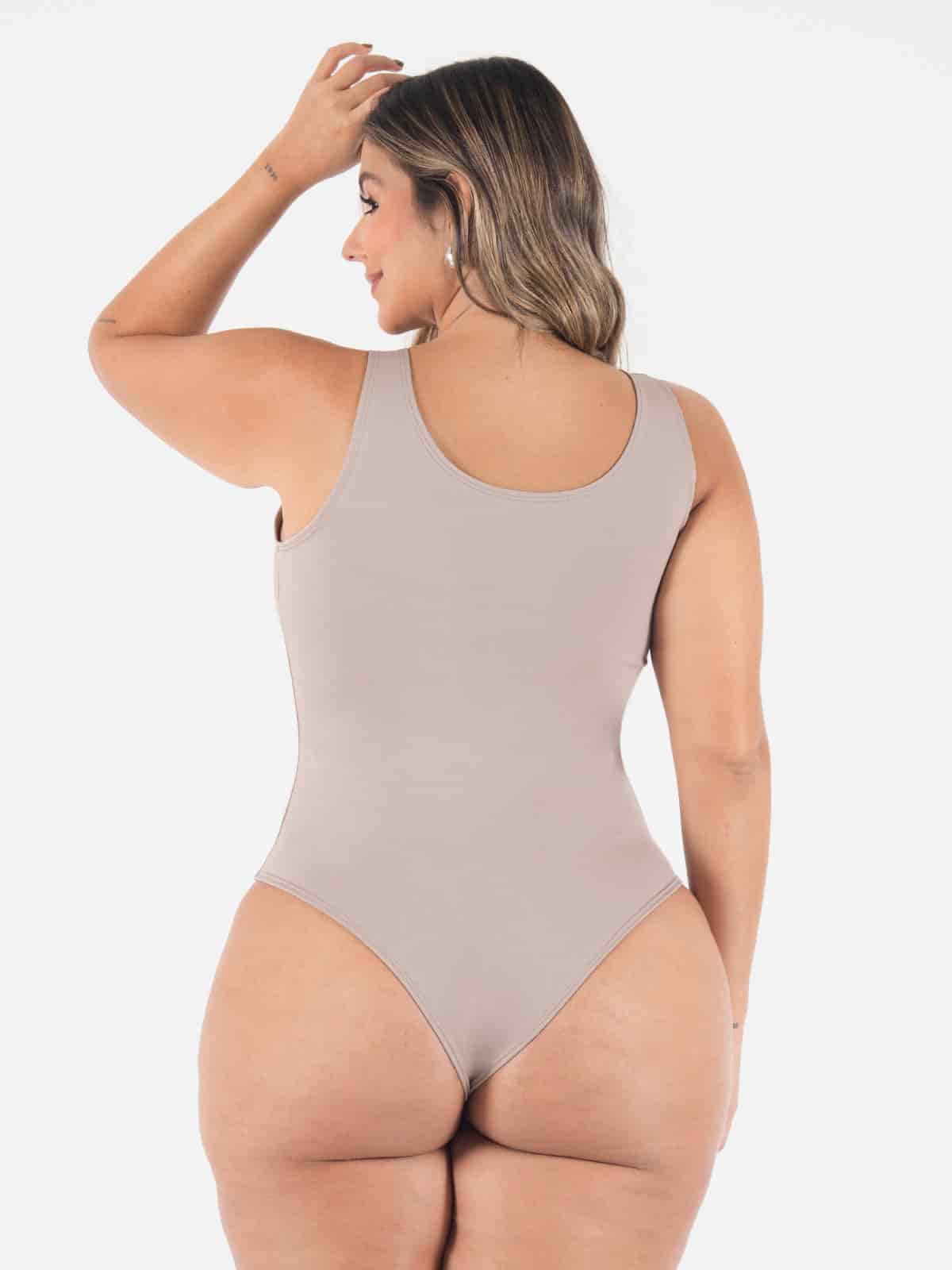 body dama camel talla plus - miniatura 4
