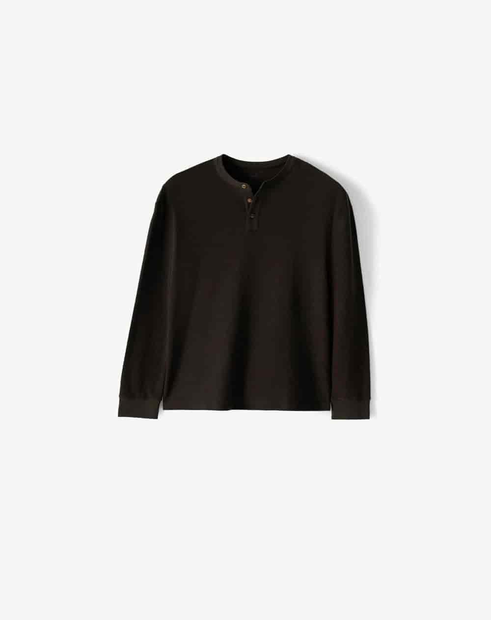 Camibuzo regular algodón negro hombre - miniatura 5