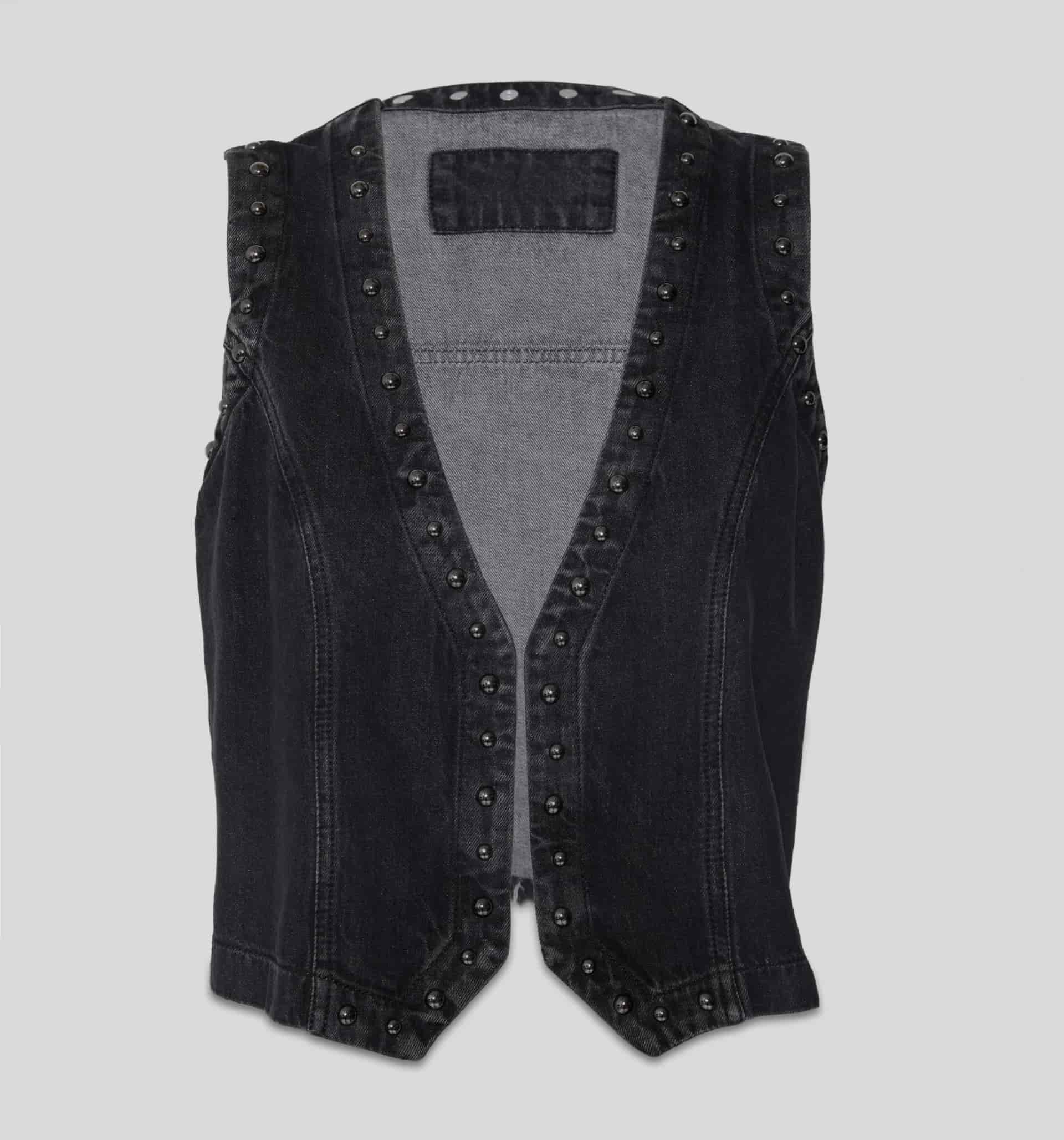 Chaleco  en denim con taches - miniatura 4
