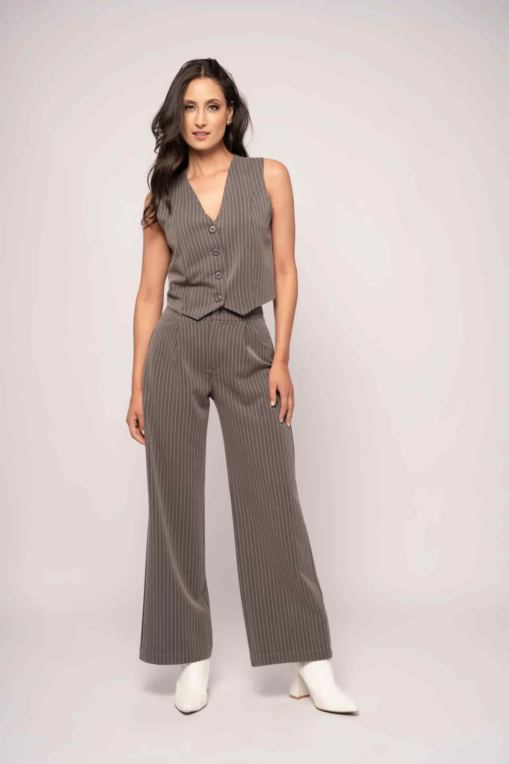 Pantalón Daniela Raya Diplomática Gris Oscuro - miniatura 2