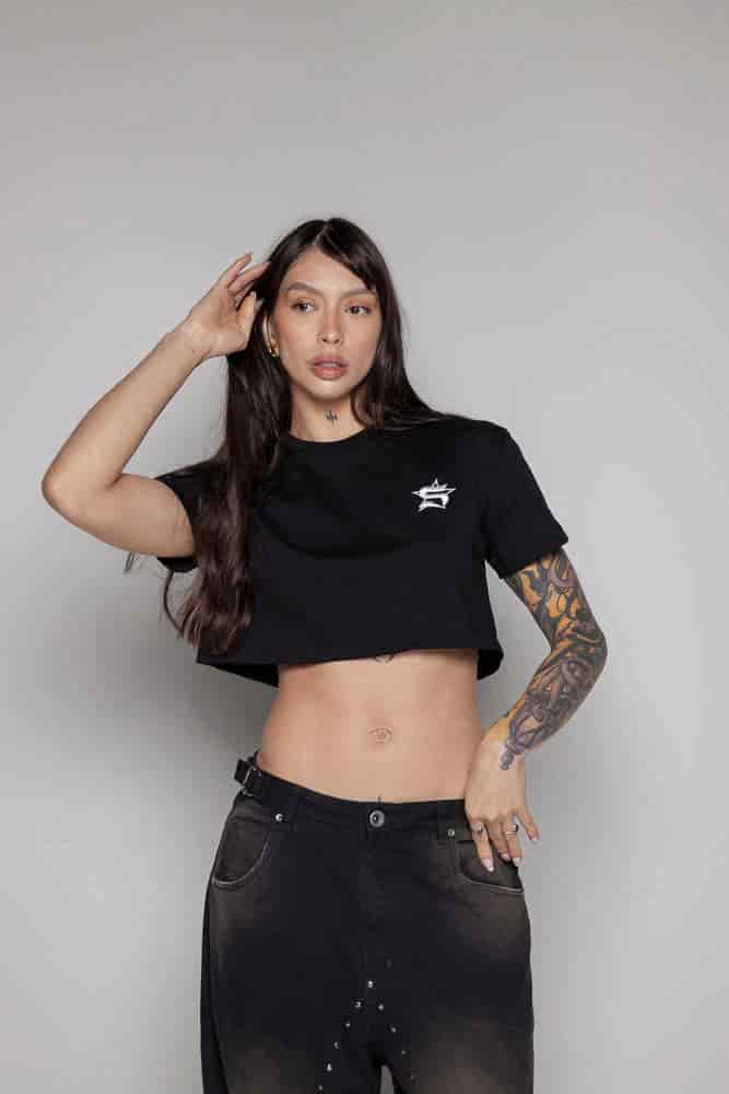 Crop-Top Basic Courage-Negro - miniatura 7