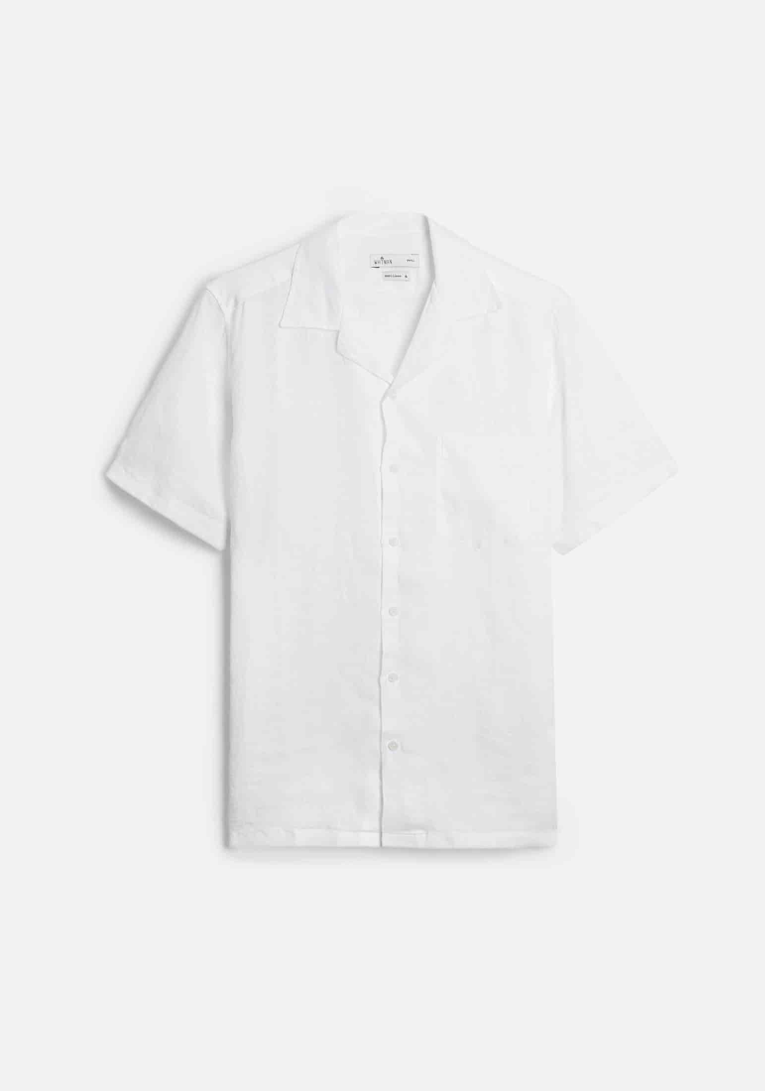 Camisa Cubana Lino Blanca - miniatura 1