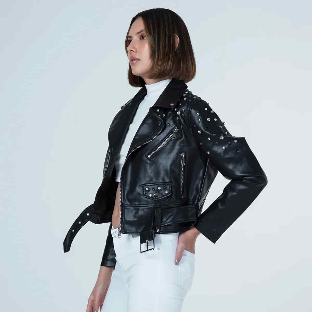 Chaqueta Sintetica Biker Crystal - miniatura 25