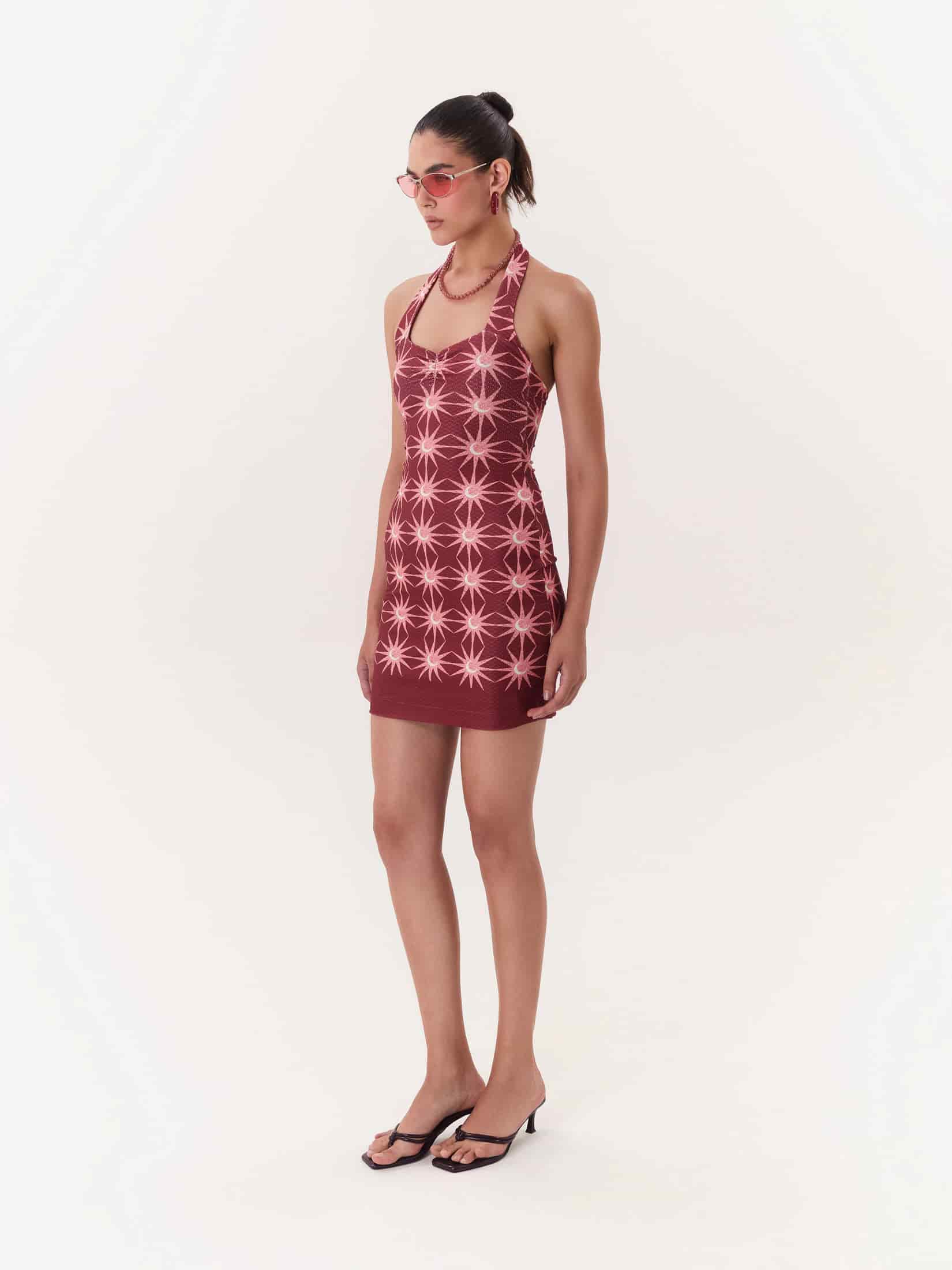 Mini Dress Solar - Vino - miniatura 2