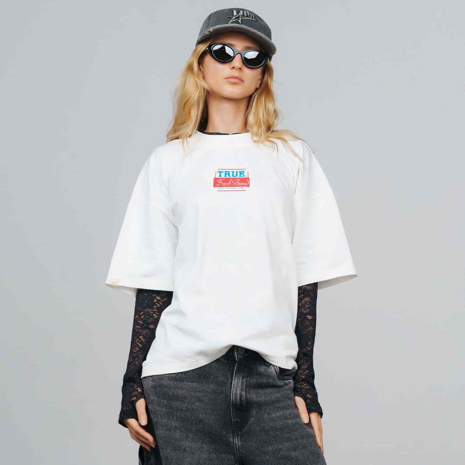 Hungry Boxy Tee - Cream - miniatura 5