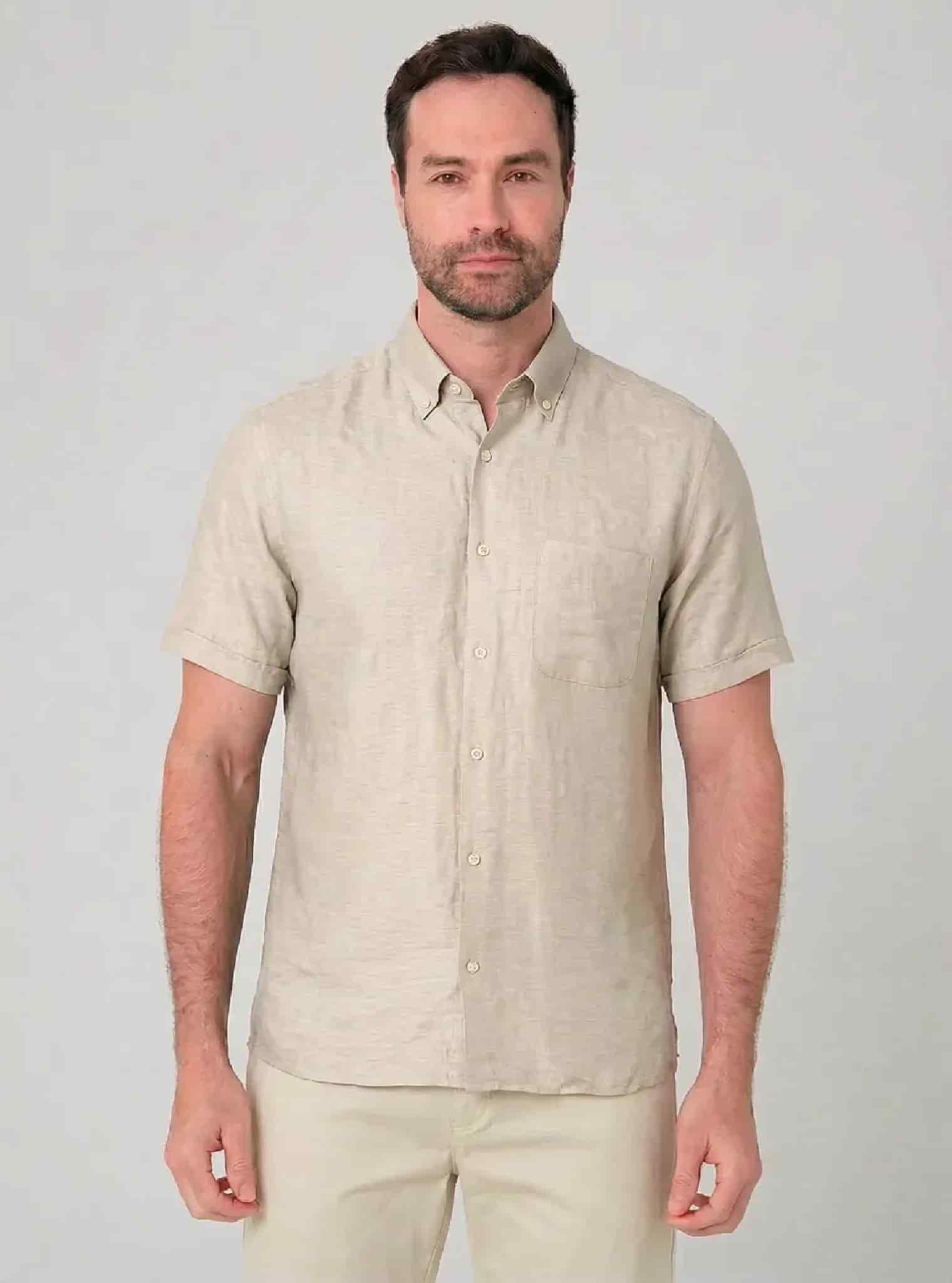 Camisa con bolsillo manga corta para hombre Jon Sonen 027225037 - miniatura 12