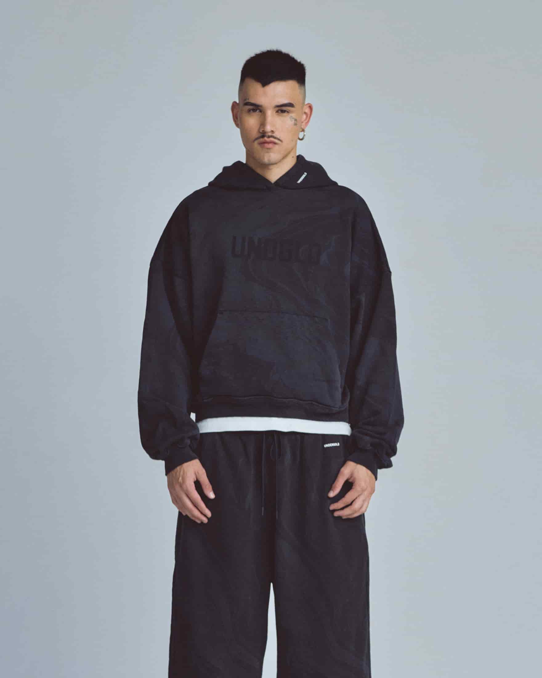 Basics UNDGLD Boxy Hoodie Oiled Black - miniatura 2