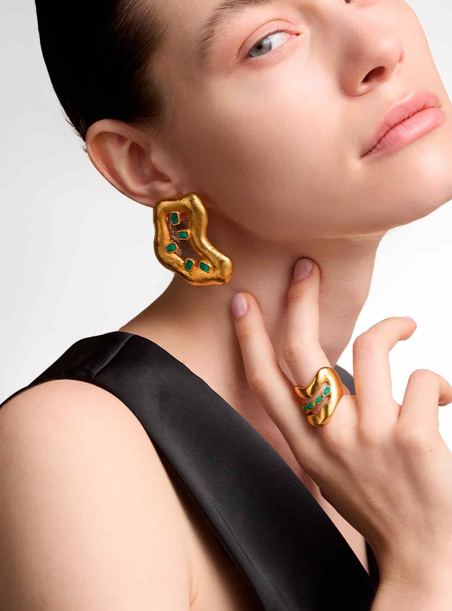 Tena Emerald Maxi Earrings - miniatura 3